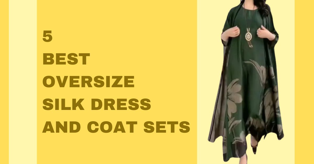 Best Oversize Middle Age Mom Silk Dress and Coat Sets