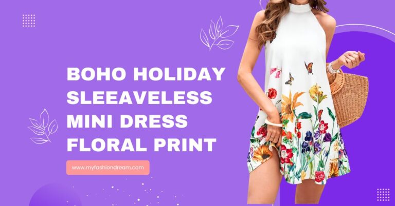 Boho Holiday Sleeveless Mini Dress with Colorful Floral Print