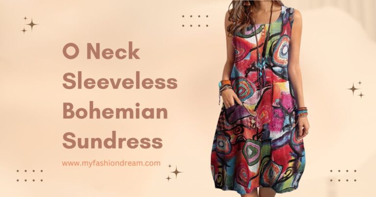 O Neck Sleeveless Bohemian Sundress Holidy Dress