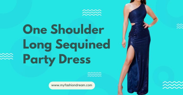 One Shoulder Long Sequined Party Dress