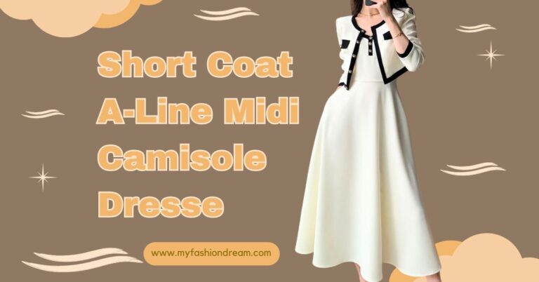 Short Coat A-Line Midi Camisole Dresse