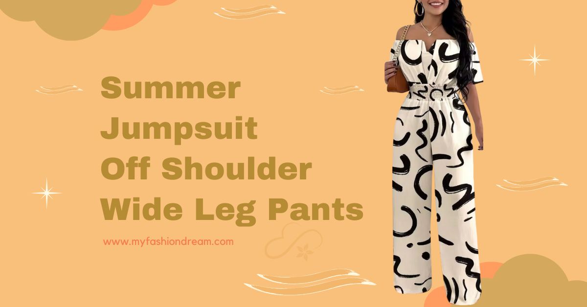 Summer Jumpsuit Off Shoulder Design and Wide Leg Pants