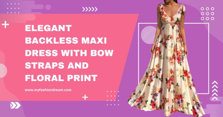 Elegant Backless Maxi Dress with Bow Straps and Floral Print