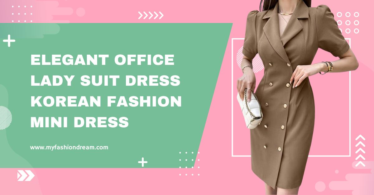 Elegant Office Lady Suit Dress Korean Fashion Mini Dress